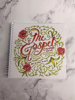 The Gospel Coloring Book by Kathy Kong Christian Coloring Book Spiral Bound